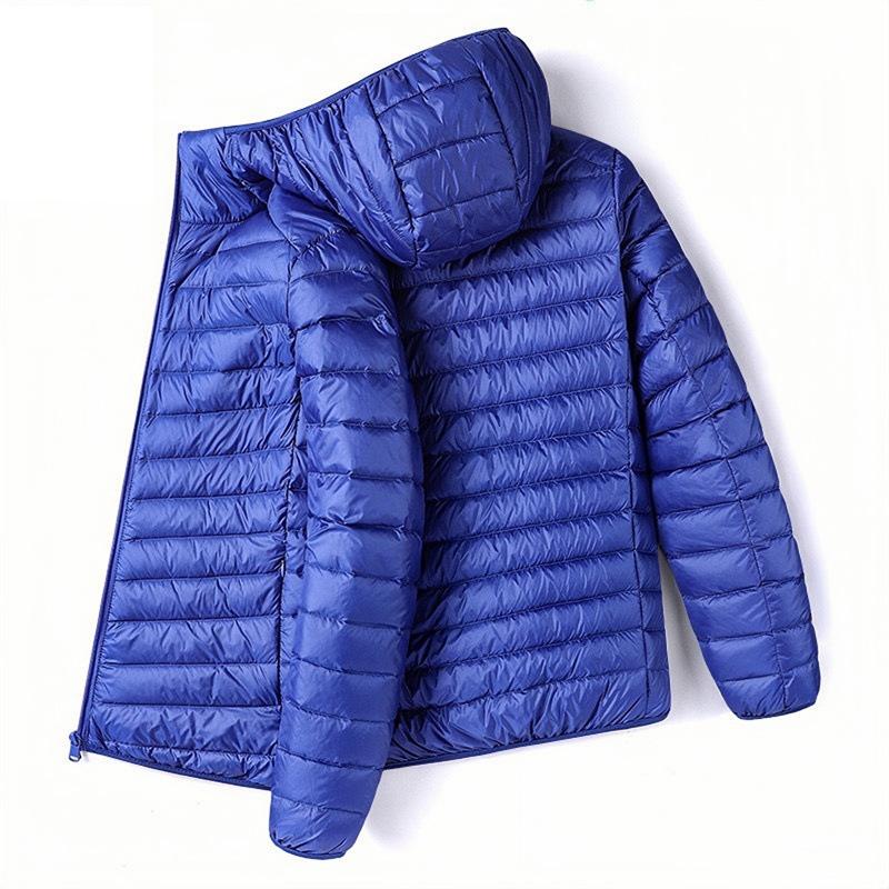 Daunenjacke Herbst und Winter Neue koreanische Version leichte Daunenjacke Herrenmode Trend mit Kapuze Kurzgröße warme Jacke