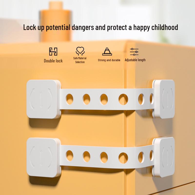 Baby Safety Lock for Drawers & Cabinets - Anti-Pinch Hand Protection for Sliding Doors & Refrigerators.