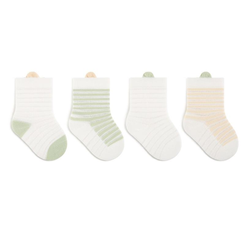 Summer Thin Children's Stripe Socks For Girls Boys Cute Cartoon Newborn Socks Cotton Boneless Mesh Baby Toddler Sock