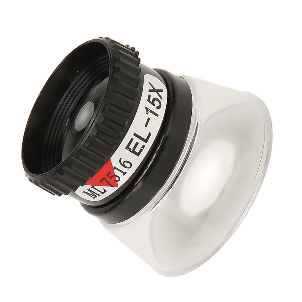 Cylindrical Magnifying Glass 15X Magnification Compact Light Cylindrical Magnifier for Reading Jewelry Watchmaker