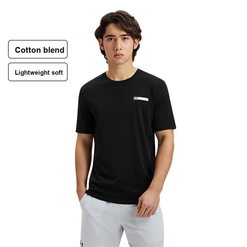 Under Armour SS25 Strip Series Versatile Comfortable Short Sleeve T-Shirt Men Tops Black 1390203-001