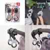 Universal Plastic Stroller Hooks For Baby Carriages Durable 3kg Hold Travel Accessories 2 Pack Modern Design
