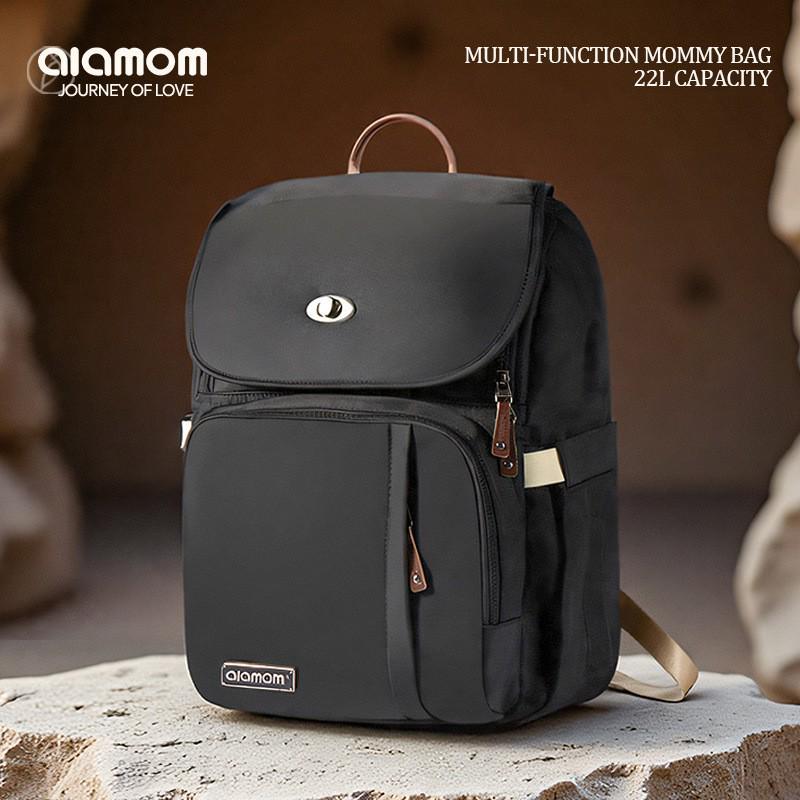 

Alamom Lightweight Waterproof Mummy Bag - Fashionable, Multifunctional, Large Capacity Double Shoulder Bag for New Mothers and Babies.