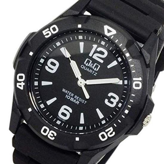 Citizen QQ Wristwatch Analog Waterproof Urethane Belt VR44-001 Mens Black