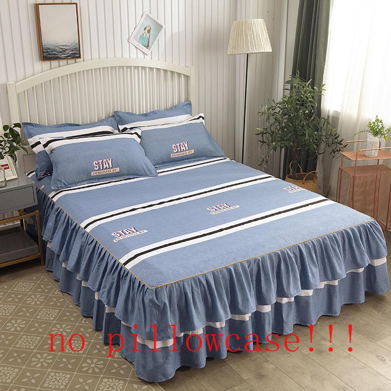 Korean Fashion Bed Skirt Washable Non-slip Single Double Bedding Luxury Modern Skin-friendly Soft Bedspread King Queen Size Home