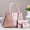 3-teiliges Elegantes PU Handtaschen-Set, Krokodilmuster Große Kapazität Umhängetasche mit Münzfach und Kartenhalter, Geprägte Tragetasche