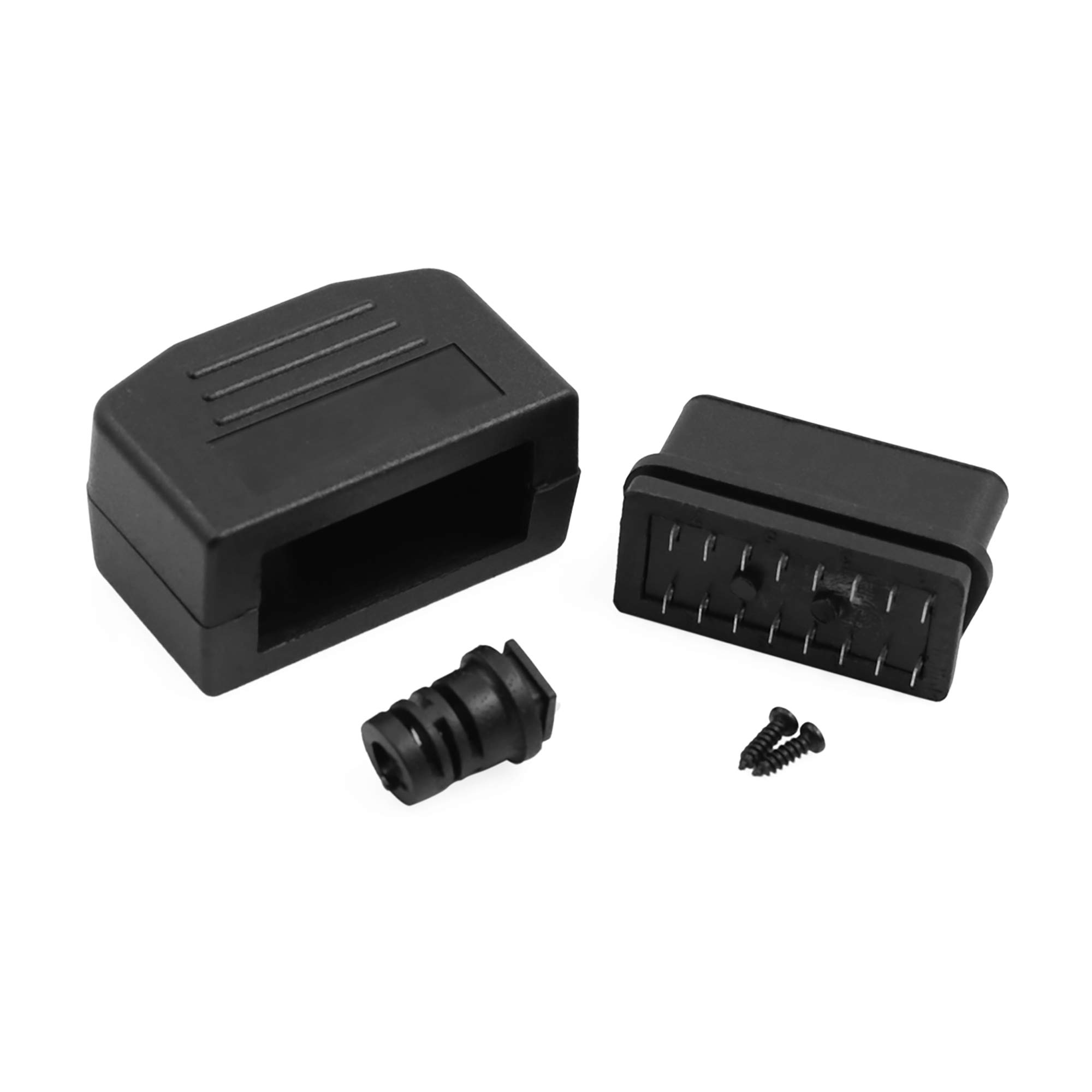 

uxcell OBD2 Connector 16 Pin OBD2 Connector Female Adapter Socket Shell Kit [Size] 16 Pin Female Adapter 16-pin female adapter