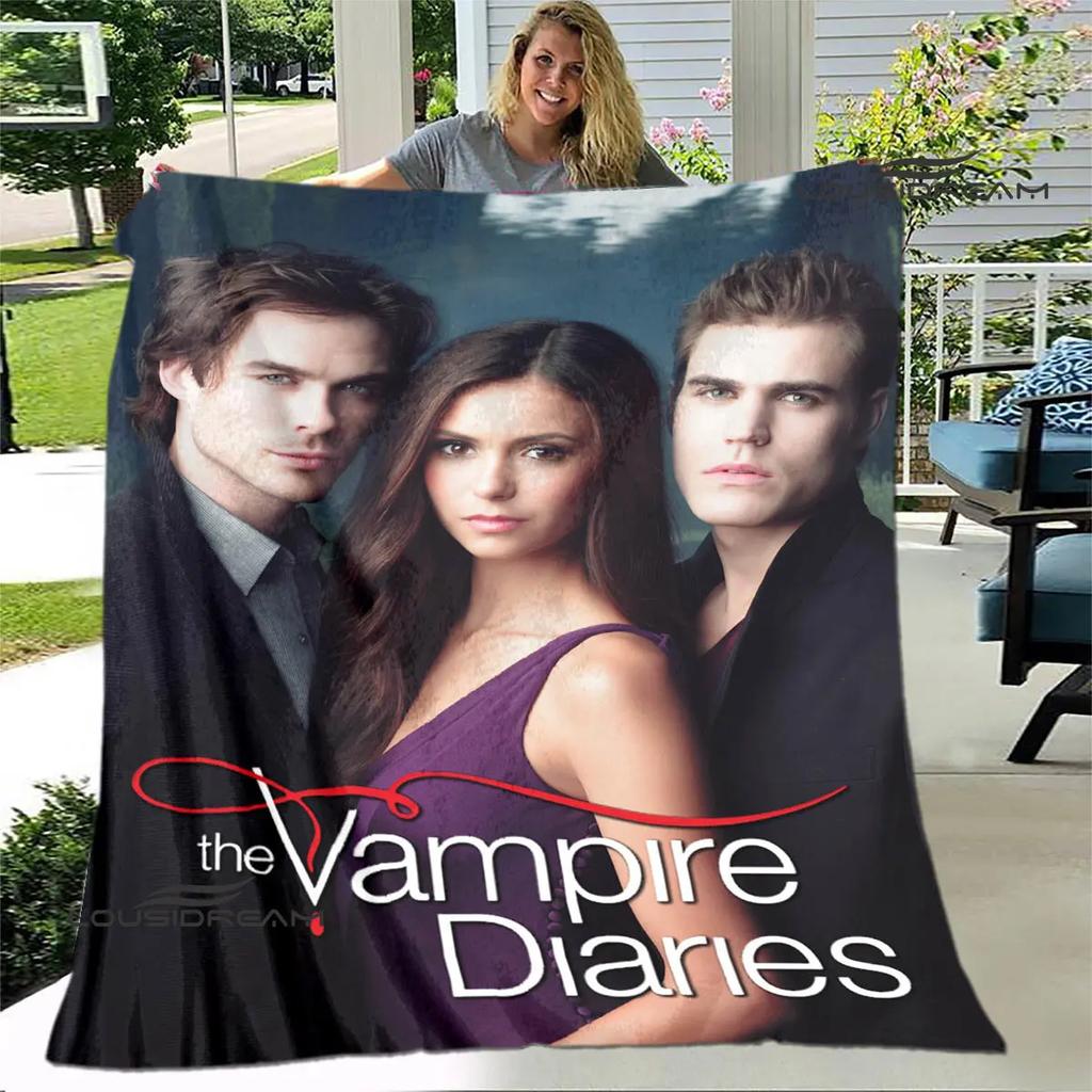 The Vampire Diaries Damon Salvatore Decken warme Flanelldecken Picknickdecke Heimreise Decke Bettwäsche Geburtstagsgeschenk