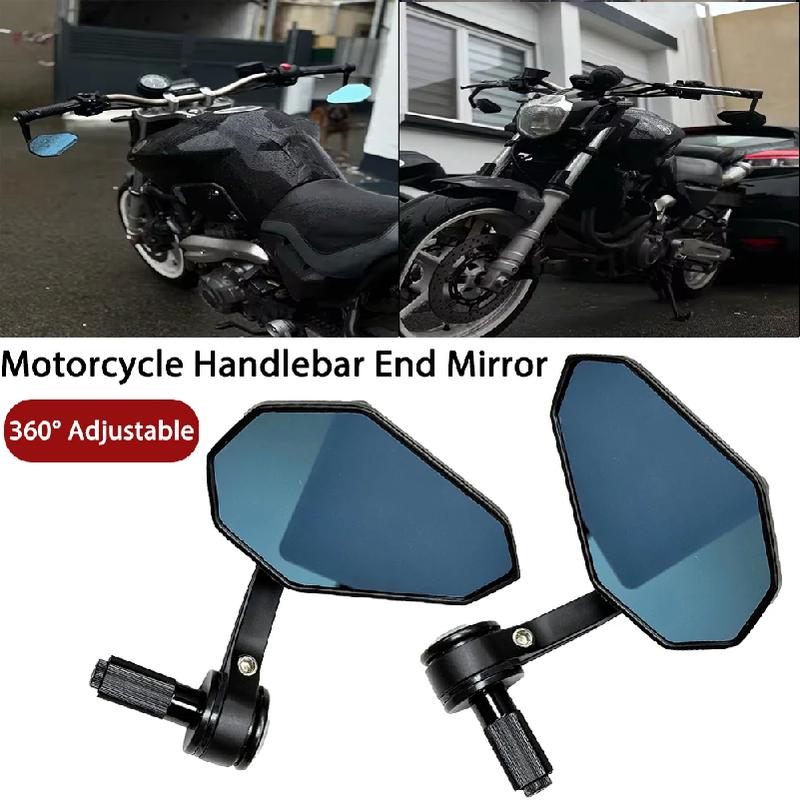 2pcs Motorcycle Handlebar End Side Mirrors Aluminum Alloy 7/8inch Universal Rearview Mirrors For DUKE250 DUKE390 MT03 CB650R