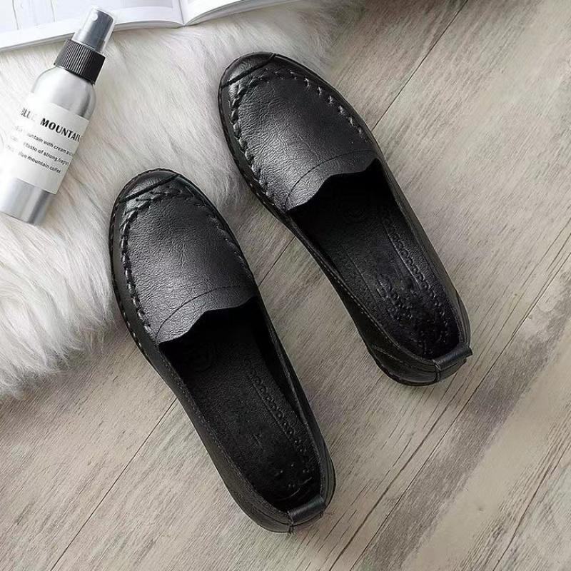 Neue Damen Frühling/Herbst Slipper - Weiche Sohle zum Hineinschlüpfen mit flachem Design, Koreanischer Stil Flache Freizeitschuhe für Mütter