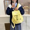 Schoolbag Schoolbag Female High School Backpack Female 1011 Winter New Fashion Letter Backpack Simple Large Capacity Travel Bag