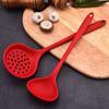 Silicone Heat-Resistant Non-Stick Kitchen Utensil Set: Spatula, Spoon, Colander - 5 Pieces