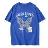 Summer Men's Fashionable Butterfly Print Casual Hip-hop Street Style Men's Round Neck T-shirt