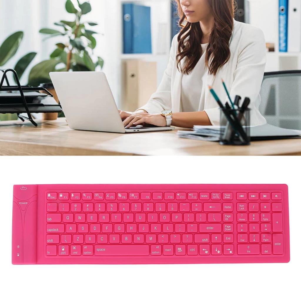 Clavier en Silicone Pliable 108 Touches Étanche Conception Entièrement Scellée Clavier Pliable pour la Frappe
