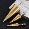 4-12/20/32mm HSS Titanium Coated Step Drill Bit, Drilling Power Tool, Metal High Speed Steel Wood Hole Cutter, Step Cone Drill