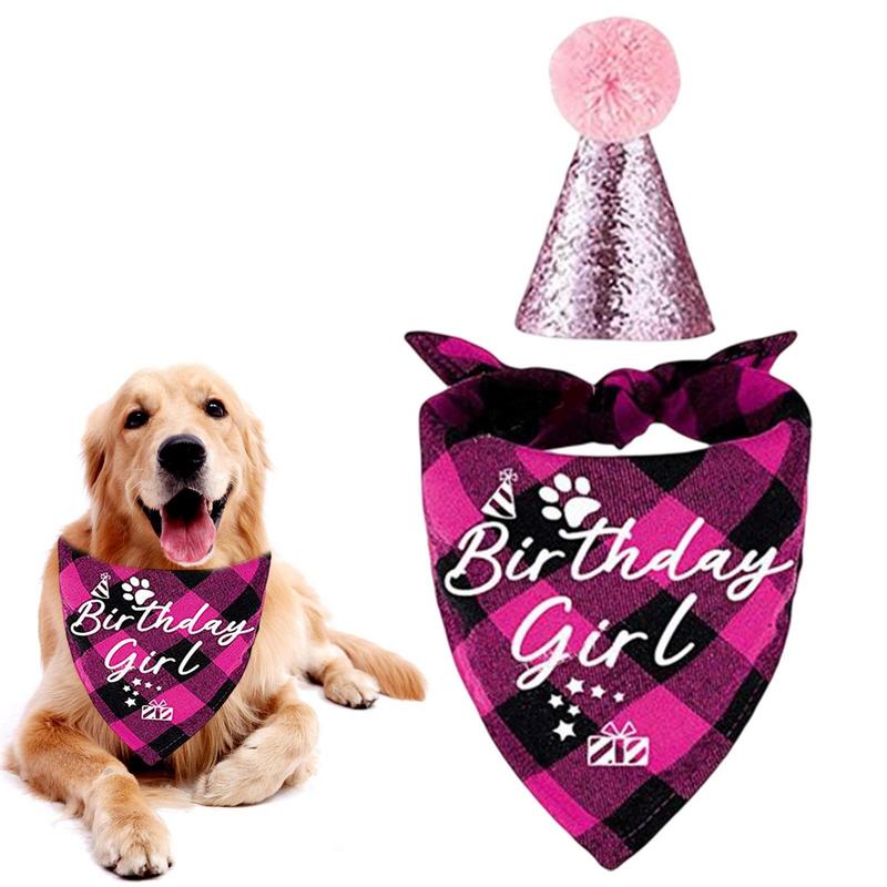 NEW Pet Birthday Party Hat Cats Dog Birthday Hat Dog Birthday Triangle Scarf Cat Accessories Party Wear Decoration Pet Product