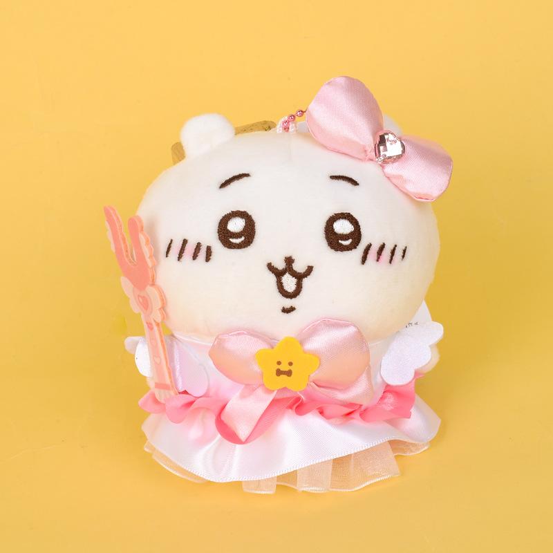 Cartoon Cute First Generation Magic Girl Yiji Hachiware Usagi Plush Pendant Keychain Hanging Bag Pendant Girl Birthday Gift