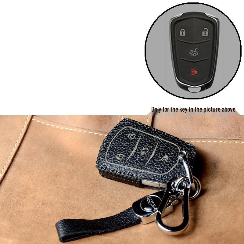 Cadillac Key Case with Snap Button for XT4, XT5, CT5, XT6, XTS, ATSL, CT6, CT4 Models