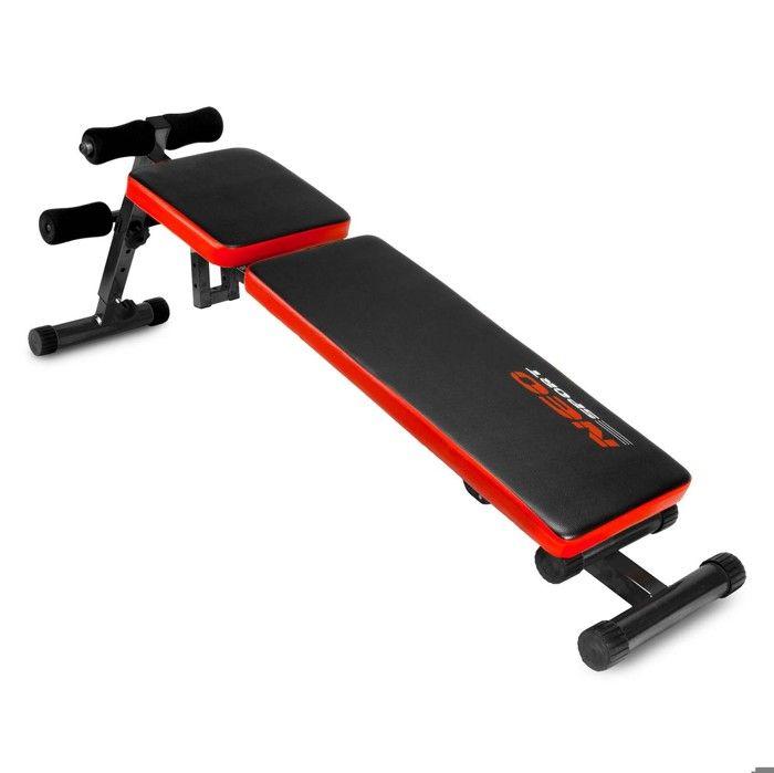 Banc d'exercice abdominal - JANSHOP - Réglable - Pliable - Confort maximal - Supporte jusqu'à 100 kg - Métal durable