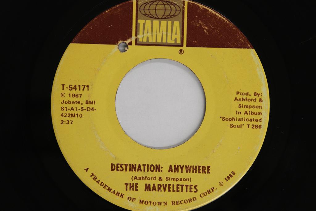 7inch Record MARVELETTES - Destination: Anywhere / What's Easy T54171 TAMLA 1968 US Soul/Funk Used