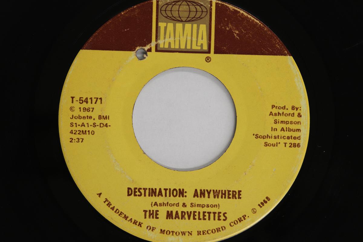 

7-дюймовая пластинка MARVELETTES - Destination: Где угодно / Что легко T54171 TAMLA 1968 США Соул/Фанк Б/У