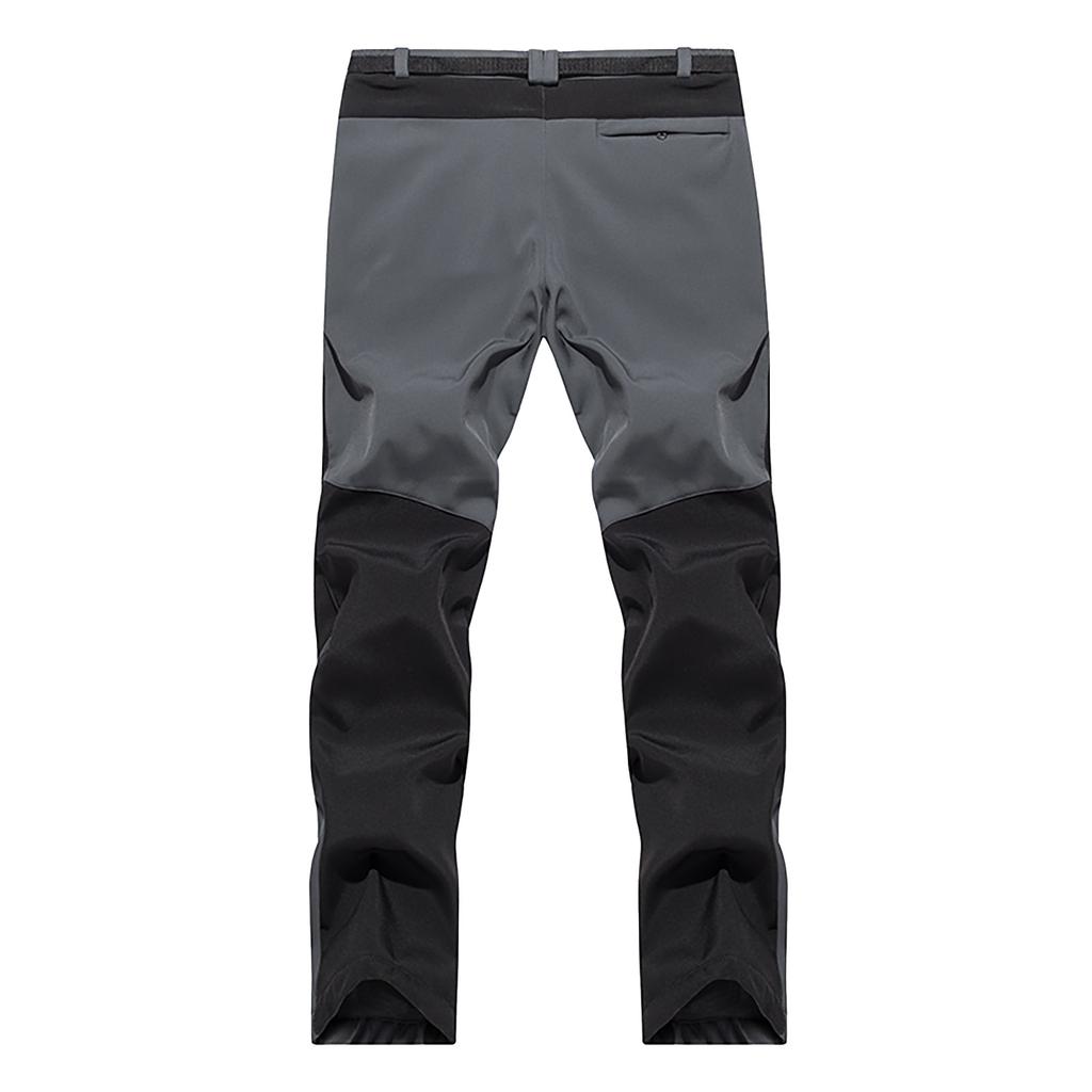 Pánské nepromokavé a sametově zateplené sportovní lyžařské kalhoty v barevném provedení