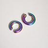 Minimalist Asymmetrical Double Circle C-Shaped Metal Ear Cuff Jewelry