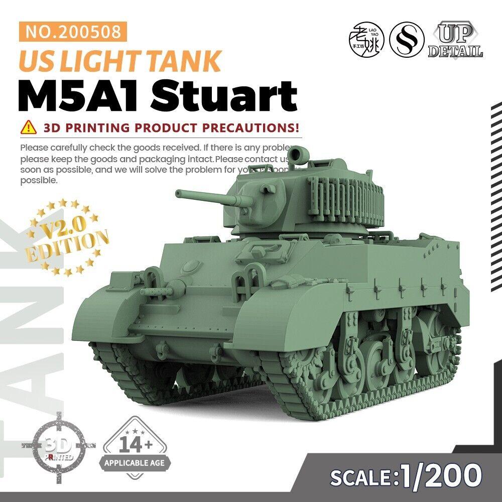

SSMODEL 1/200 Military Model Kit US M5A1 Stuart Light Tank