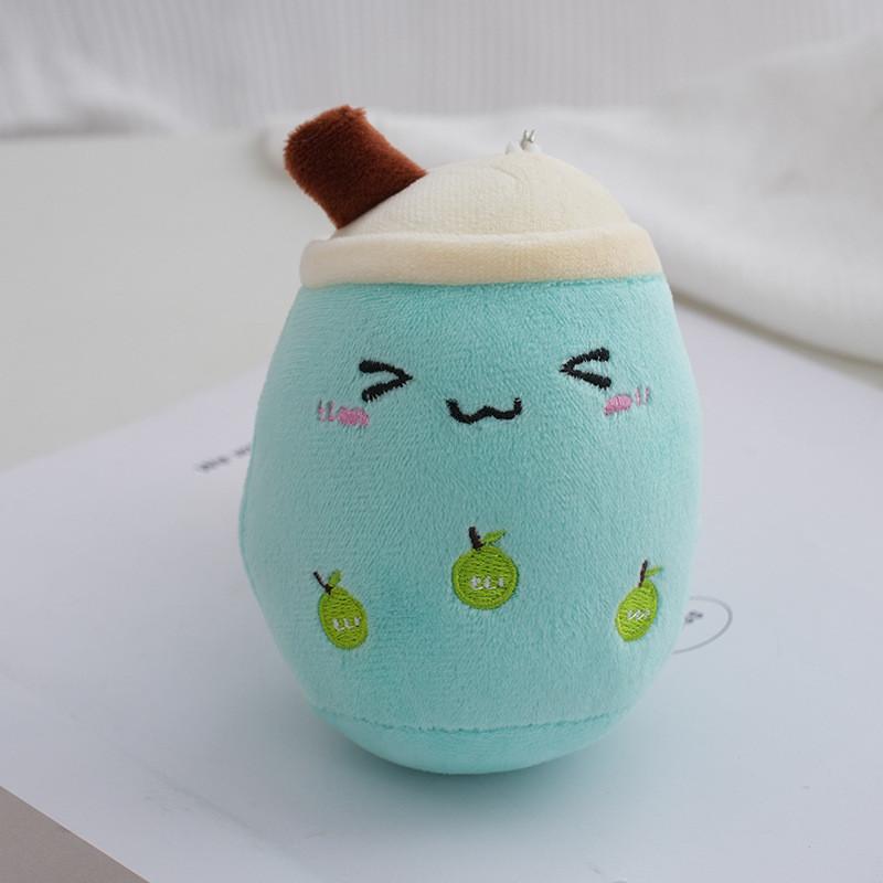 Cute Plush Pearl Milk Tea Keychain Pendant Bag Backpack Doll Gift Accessory
