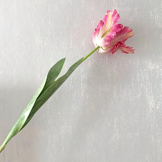 Kunstig tulipan realistisk falsk blomst med blader ingen vedlikehold falsk tulipan for hjemmedekor bryllupsfest bordpynt