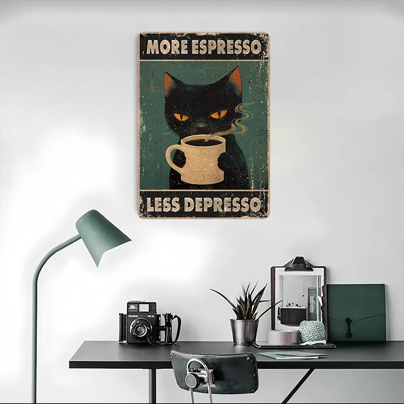 More Espresso Interior Wall Decoration Room Accessories Bedroom Decorations Office Decor Art of Murals House Vintage Metal Plate