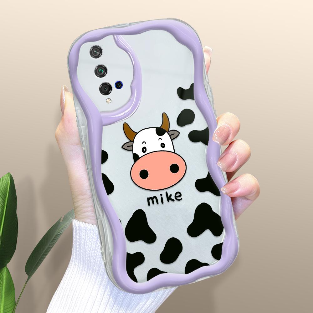 

Милый мультяшный узор, кремовая текстура, мягкий силиконовый чехол с волнистыми краями, чехол для телефона для Huawei Honor Infinix Tecno iPhone Infinix Hot 50I прозрачный