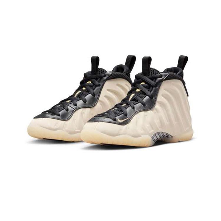 Nike Little Posite One PS Light Orewood Brown Kids Sneakers Cream Black Team-Gold FQ1931-001