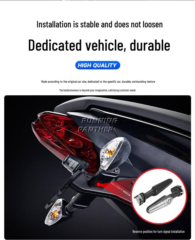 Triumph Street Triple 765 R/RS/S Rear Fender Eliminator & License Plate Holder