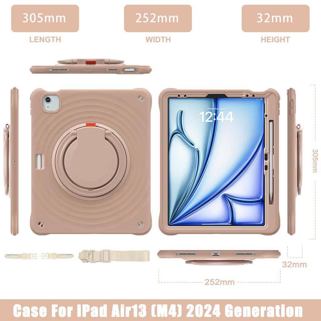 Για iPad Air 13 (2025)/(2024)/Pro 12.9 (2022)/(2021)/(2020)/(2018) Θήκη με Λουράκι Ώμου Στήριγμα Κάλυμμα Tablet