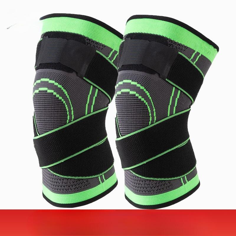Sports Knitted Basketball Knee Pads and Leggings for Outdoor Cycling with Elastic Breathable Straps and Non Slip