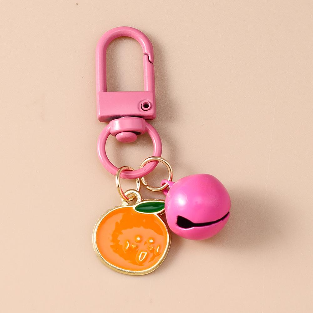 

Cute Enamel Fruit Keychain Strawberry Watermelon Lemon Apple Key Ring for Women Girls Handbag Pendants DIY Jewelry Gift