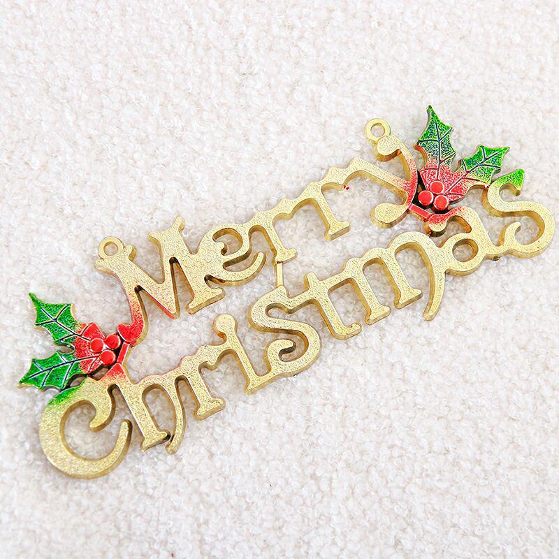 3D English Letter Christmas Tree Sign, 14-60cm Decorative Pendant