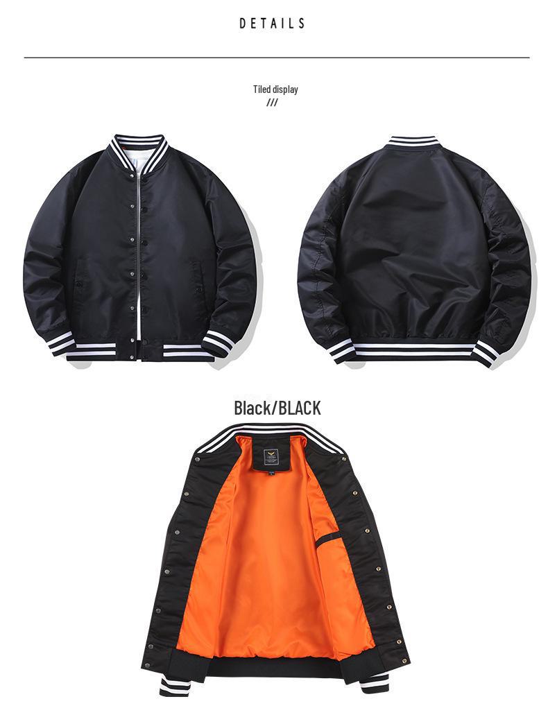 Unisex Color-Blocked Baseballjacke - Herren Frühling/Herbst Amerikanischer Stil Fliegerjacke, Trendige Arbeitskleidung für Paare