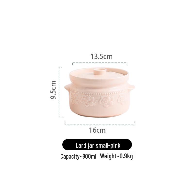Embossed Ceramic High-Temperature Storage Jar