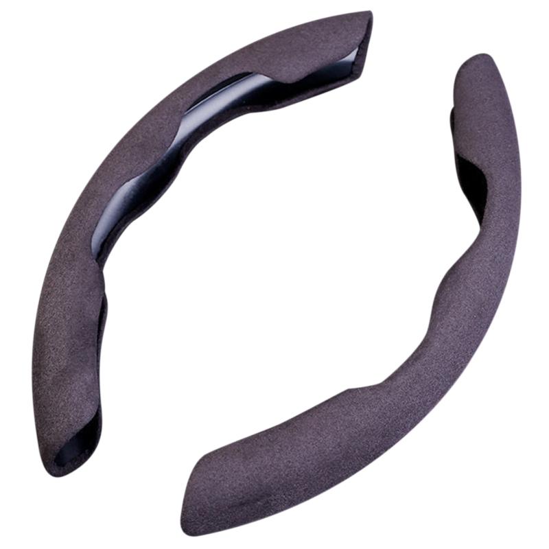 

Flocking Suede Steering Wheel Cover Universal Car Women Man Apply Safe Non Slip Auto Accessory Sweatproof Anti-skidding