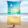 Ultra Absorbent Microfiber Beach Towel With Sea Turtle Print Quick Dry Large Size 70x140cm Pool Vacation Travel