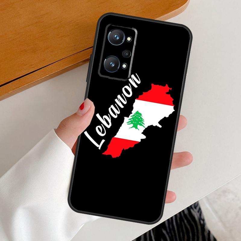 Lebanese Lebanon Flag For Realme C55 C53 C51 C35 C67 C25S C21Y C30 C31 C33 9 10 11 12 Pro Plus GT Neo 6 GT5 Case