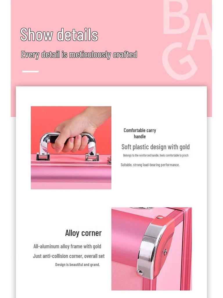 Geantă Profesională pentru Artiști de Machiaj cu Capacitate Mare: Perfect pentru Extensii de Gene, Manichiură, Tatuaj Sprâncene și Mai Mult