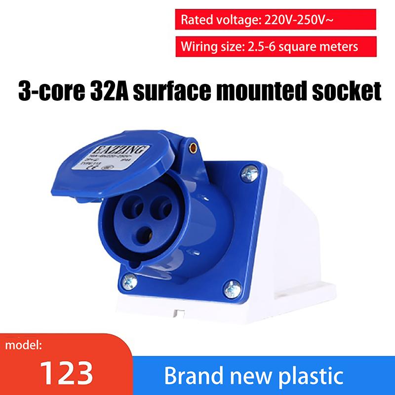 1 Piece 3Pin 4Pin 5Pin Industrial Plug And Socket Waterproof Connector 16A/32A Electrical Connection Wall Mount Socket