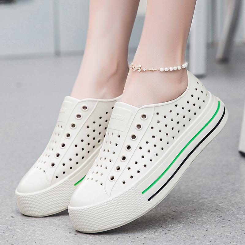 Women's Waterproof Breathable Slip-On Sandals with Thick Sole for Outdoor Summer Activities