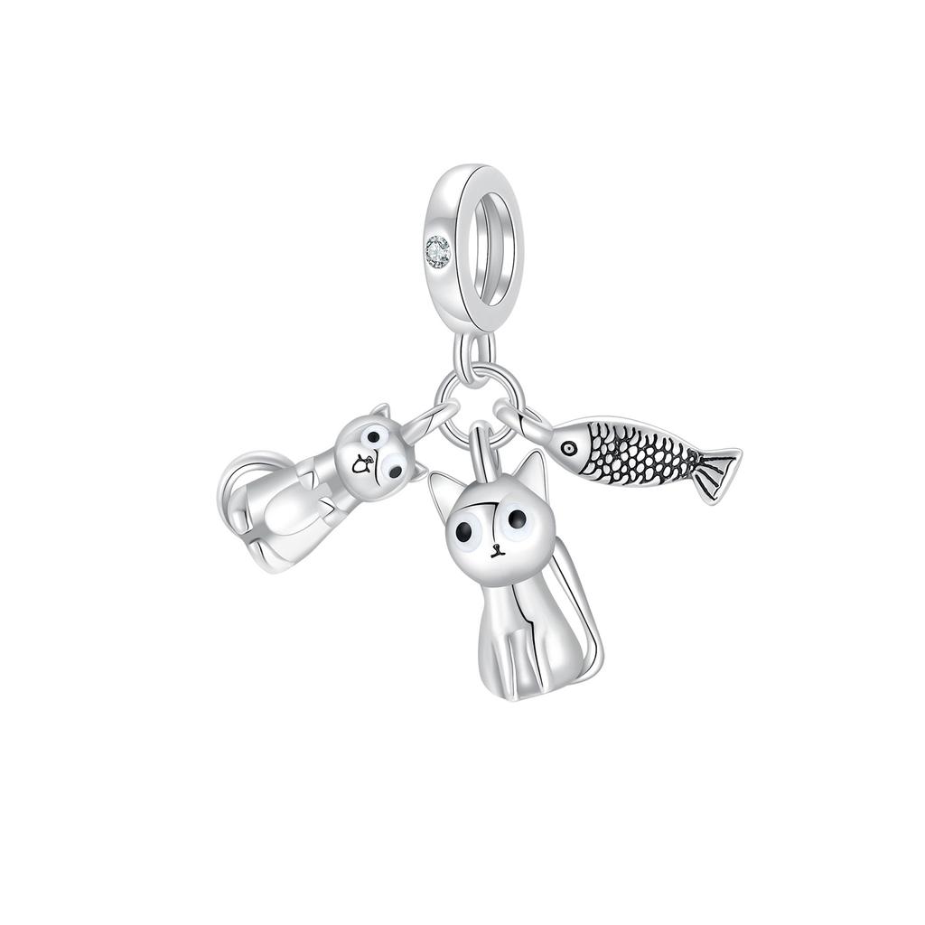 New  Copper Cat Dog Panda Owl Hedgehog Mouse Pendants Charms Beads Fit Original Pendant Bracelet Diy Jewelry For Women