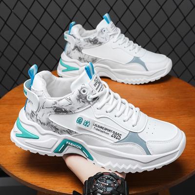 Frühlingsschuhe für Herren, atmungsaktive High-Top-Schuhe, Herrentrend, alles im Inneren, höhenverstellbare Sportschuhe, lässige Papa-Schuhe, modische Schuhe