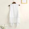 Summer Women Chiffon Vest Long Sleeveless Irregular Waistcoat Lightweight Asymmetrical Casual Outerwear