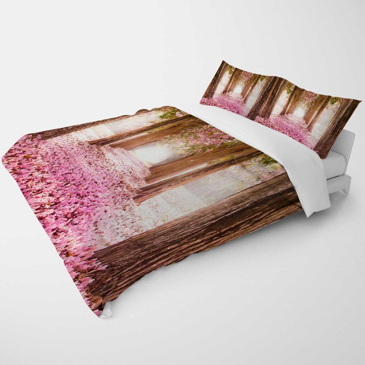 

Korean Landscape Duvet Cover Sets For Teens Adults Queen Quilt Covers Lightweight Down 2 Pillowcases 1 Duvet Cover No Comforter EU Single(135x200cm)